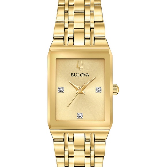 New Bulova All Gold Rectangular Ladies watch - Picture 1 of 5